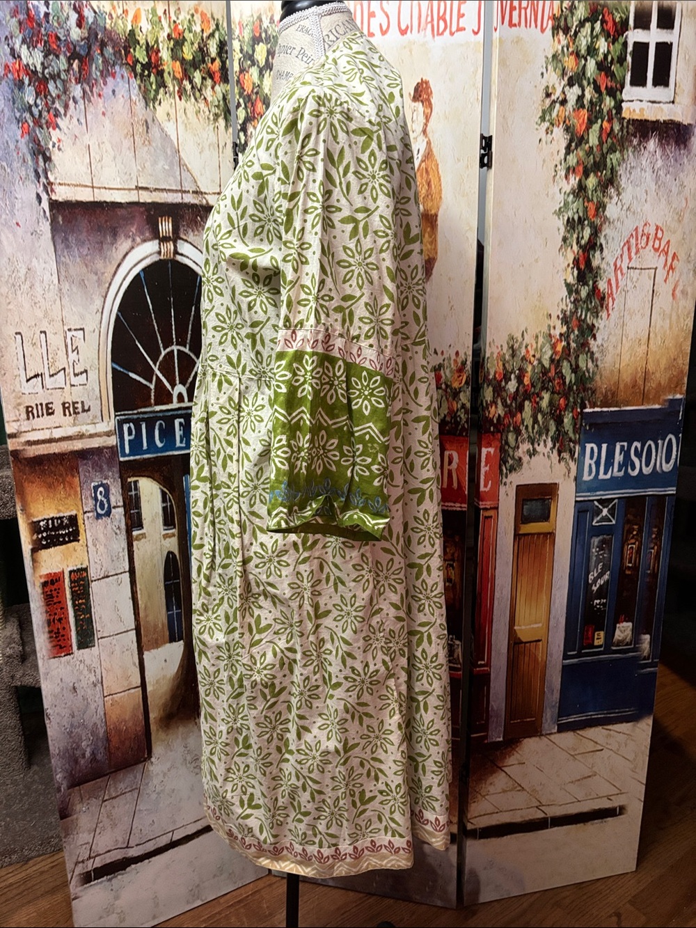 Gudrun Sjoden Woven "Kauri" Dress, Kiwi, Size Medium - Picture 4 of 10